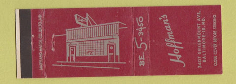 Matchbook Cover - Hoffman's Baltimore MD WEAR