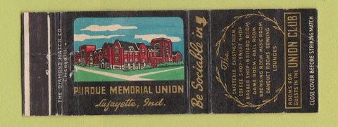 Matchbook Cover - Purdue Memorial Union Lafayette IN WEAR