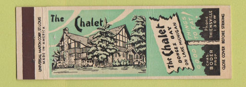 Matchbook Cover - The Chalet Donges Bay Thiensville WI