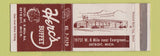 Matchbook Cover - Herc's Buffet Detroit MI