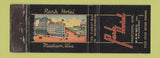 Matchbook Cover - Park Hotel Madison WI WEAR