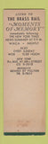 Matchbook Cover - The Brass Rail Brooklyn NY New York City Full Length