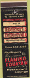 Matchbook Cover - Flaming Fountain Naples FL