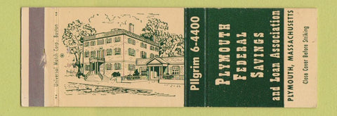 Matchbook Cover - Plymouth Federal Savings Plymouth MA