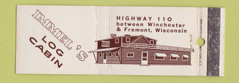 Matchbook Cover - Immel's Log Cabin Fremont WI WEAR