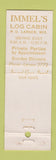 Matchbook Cover - Immel's Log Cabin Fremont WI WEAR