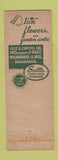 Matchbook Cover - Steic Flowers orchid Milwaukee WI WEAR