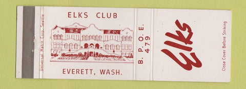 Matchbook Cover - Elks Club Lodge Everett WA