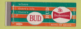 Matchbook Cover - Budweiser Beer Full Length