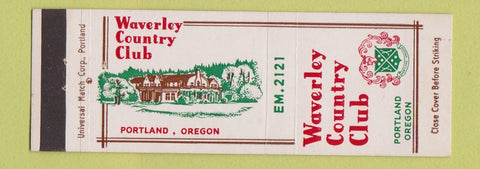 Matchbook Cover - Waverly Country Club Portland OR
