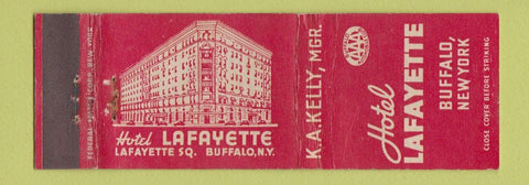 Matchbook Cover - Hotel Lafayette Buffalo NY