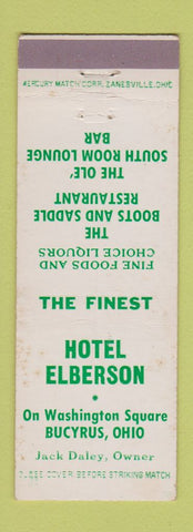 Matchbook Cover - Hotel Elberson Bucyrus OH