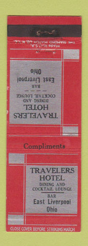 Matchbook Cover - Travelers Hotel East Liverpool OH