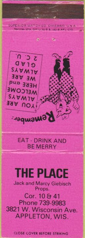 Matchbook Cover - The Place Appleton WI