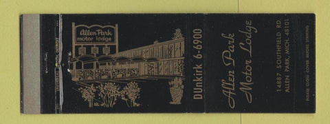 Matchbook Cover - Allen Park Motor Lodge MI WEAR