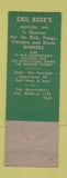 Matchbook Cover - Emil Huck's Redford Inn Detroit MI