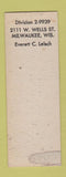 Matchbook Cover - Beverly Club Milwaukee WI SAMPLE Full Length