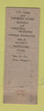 Matchbook Cover - Fred Vogel Real Estate Insurance Longmeadow MA