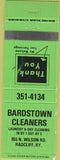 Matchbook Cover - Bardstown Cleaners Radcliff KY