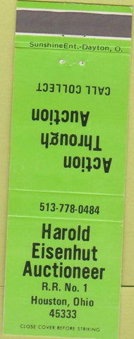 Matchbook Cover - Eisenhut Auctioneer Houston OH