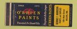 Matchbook Cover - O'Brien Paints George Harrison Belair MD