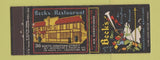 Matchbook Cover - Beck's Restaurant Hagerstown MD