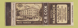 Matchbook Cover - Hotel Hancock Hancock MD WEAR