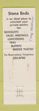 Matchbook Cover - Stone Ends Restaurant Attleboro MA