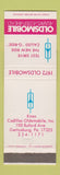 Matchbook Cover - 1972 Oldsmobile Gettysburg PA