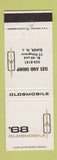 Matchbook Cover - 1968 Oldsmobile Iles Shimp Elmer NJ