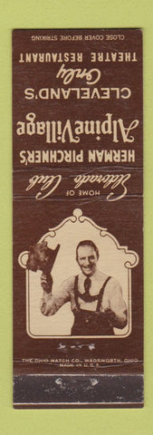 Matchbook Cover - Herman Pirchner's Alpine Village Cleveland OH