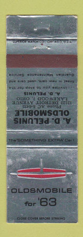 Matchbook Cover - 1963 Oldsmobile AD Pelunis Lakewood OH WEAR