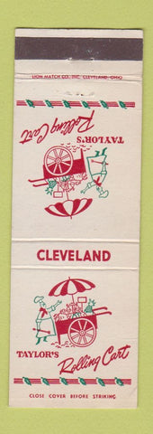 Matchbook Cover - Taylor's Rolling Cart Cleveland OH