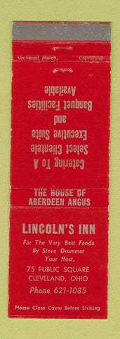 Matchbook Cover - Lincoln's Inn Cleveland OH