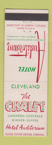 Matchbook Cover - Hotel Auditorium Cleveland OH Chalet