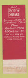 Matchbook Cover - Hotel Bolton Square Cleveland OH