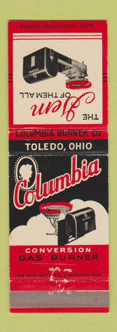 Matchbook Cover - Columbia Gas Burner Toledo OH