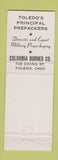 Matchbook Cover - Columbia Gas Burner Toledo OH