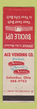 Matchbook Cover - Ace Vending Columbus OH Buckle Up Seat Belt