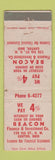 Matchbook Cover - Beacon Finance Canton OH WORN