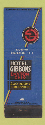 Matchbook Cover - Hotel Gibbons Dayton OH WORN
