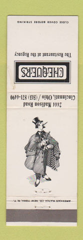 Matchbook Cover - Chequers Cincinnati OH Regency