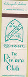 Matchbook Cover - Riviera Club Indianapolis IN