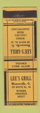 Matchbook Cover - Lee's Grill Monroeville OH