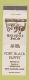 Matchbook Cover - Fort Black Buffet New Madison OH