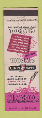 Matchbook Cover - Cimcool Operators Milling Machine Cincinnati OH