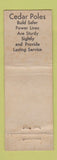 Matchbook Cover - Haley's Cedar Poles Toledo OH WEAR