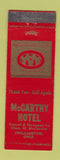 Matchbook Cover - McCArthy Motel Chillicothe OH