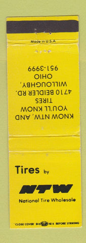 Matchbook Cover - NTW National Tire Wholesale Willoughby OH