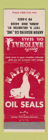 Matchbook Cover - National Oil Seals Akron Bearing Akron OH